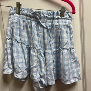 Aeropostale High Waist Blue and White Shorts